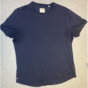Cuts Mens Sz Xl Tshirt AO Curve Hem Dark Blue Super Soft Premium Pre Shrunk